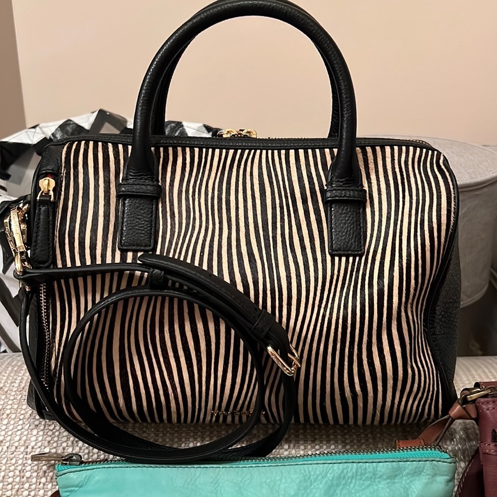 Vera Bradley Uptown Stripes Satchel